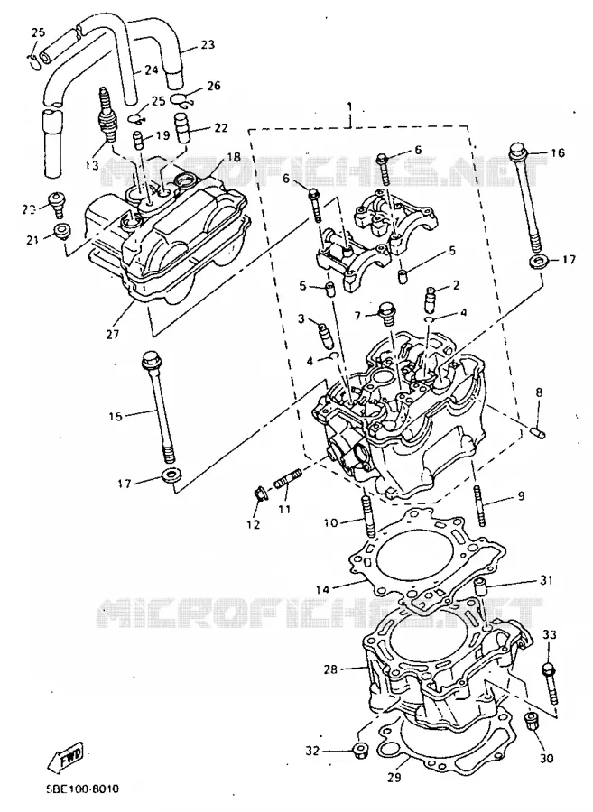 CILINDER Yamaha MOTO 400 1998 WRF  WR400FK