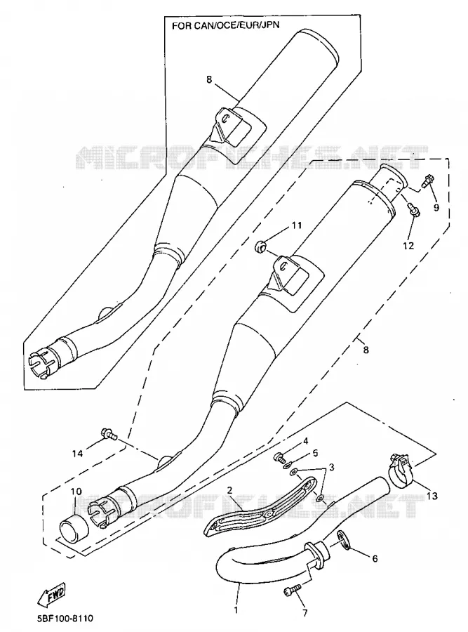 UITLAAT Yamaha MOTO 400 1998 WRF  WR400FK