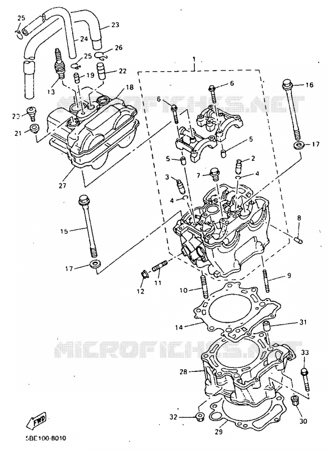 CILINDER Yamaha MOTO 400 1999 WRF  WR400FL