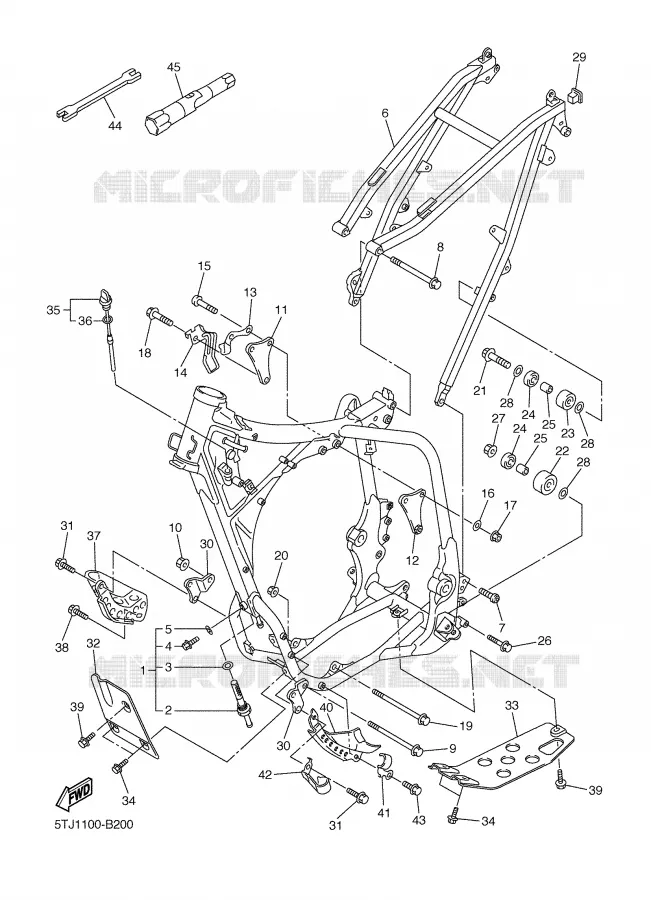 FRAME Yamaha MOTO 450 2003 WRF  WR450F