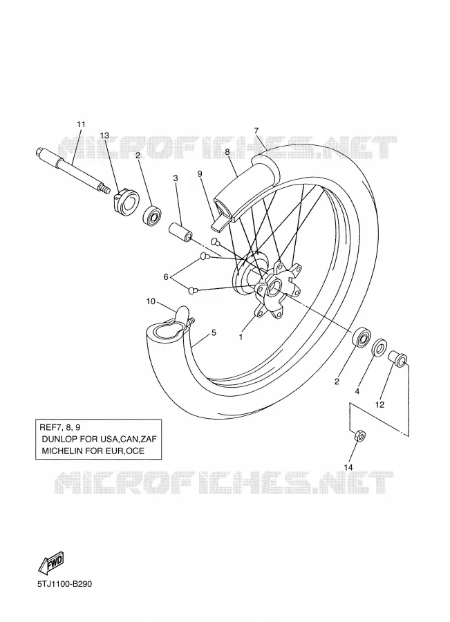 VOORWIEL Yamaha MOTO 450 2003 WRF  WR450F