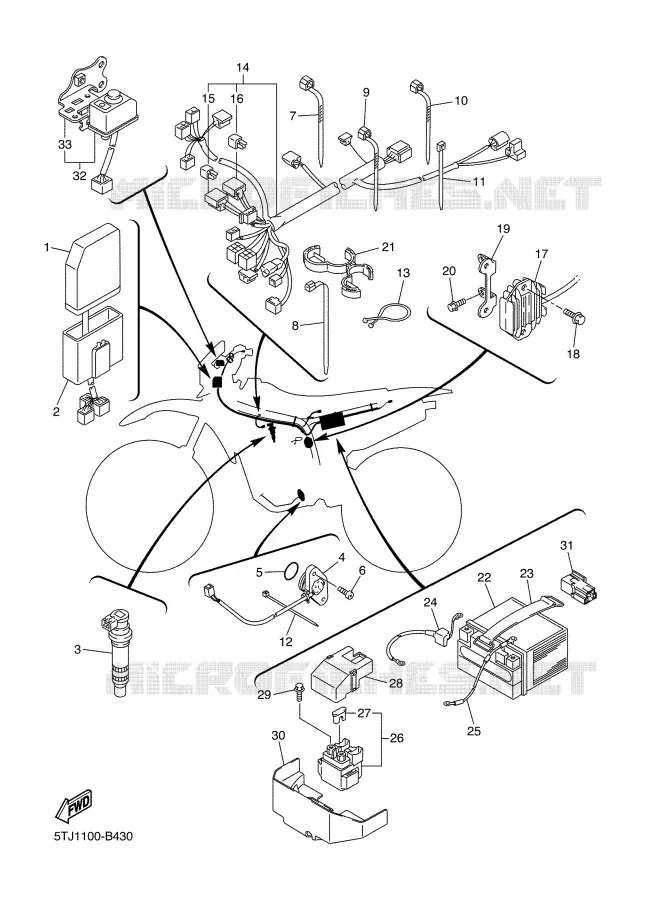 ELECTRISCH 1 Yamaha MOTO 450 2003 WRF  WR450F