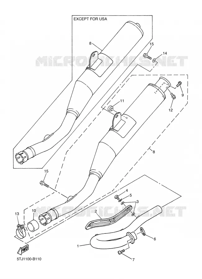 UITLAAT Yamaha MOTO 450 2003 WRF  WR450FR