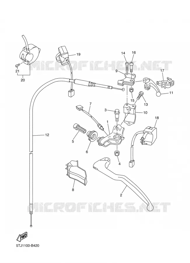 STUURSCHAKELAAR / HEVEL Yamaha MOTO 450 2003 WRF  WR450FR