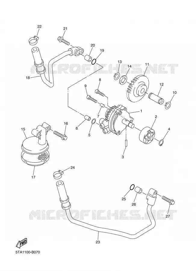 OLIEPOMP Yamaha MOTO 450 2003 WRF  WR450FR