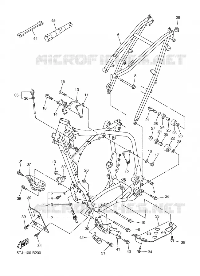 FRAME Yamaha MOTO 450 2003 WRF  WR450FR