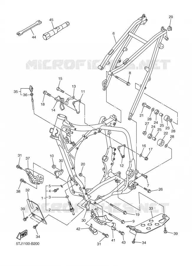 FRAME Yamaha MOTO 450 2003 WRF  WR450FR