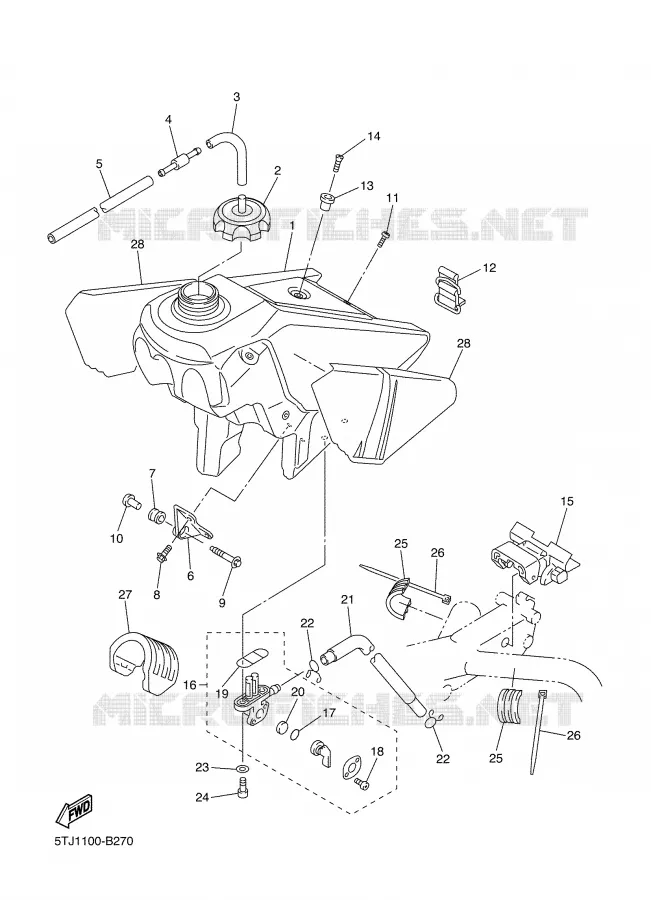 BENZINE TANK Yamaha MOTO 450 2003 WRF  WR450FR