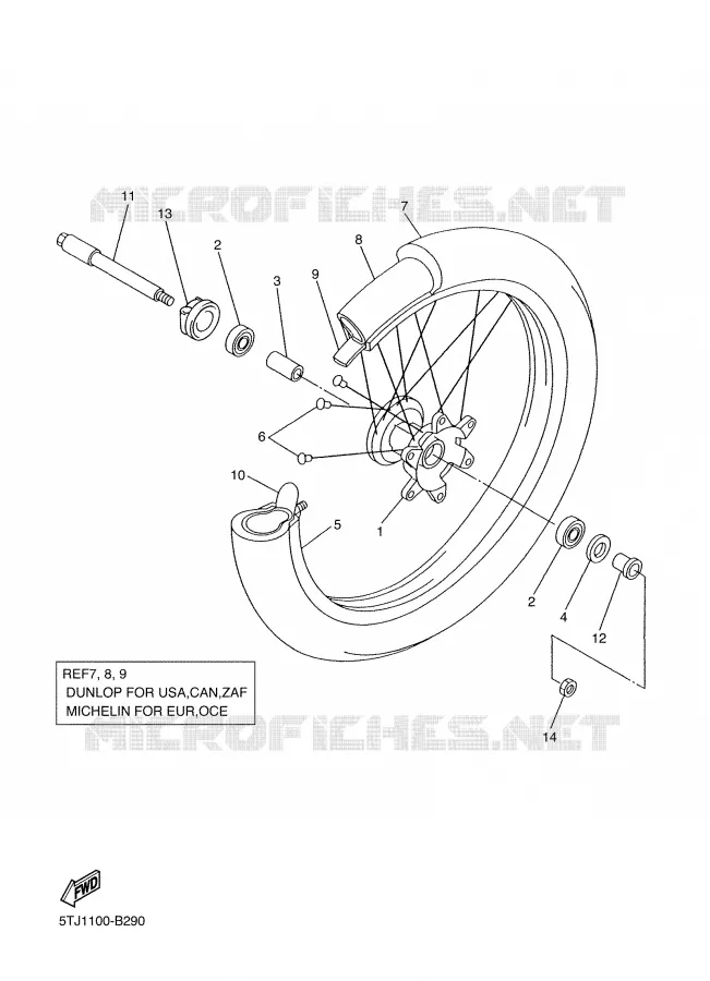 VOORWIEL Yamaha MOTO 450 2003 WRF  WR450FR