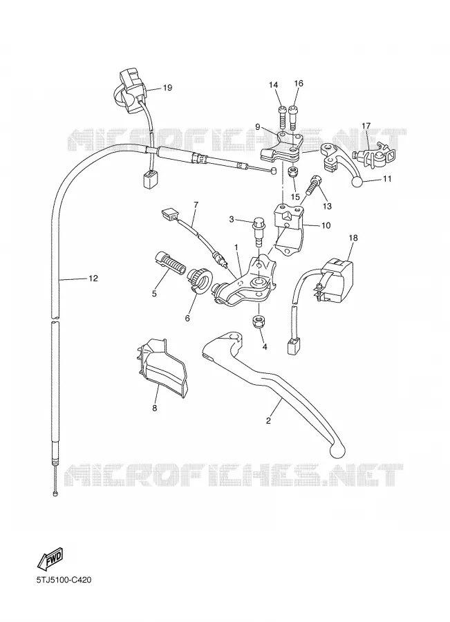 STUURSCHAKELAAR / HEVEL Yamaha MOTO 450 2004 WRF  WR450FS