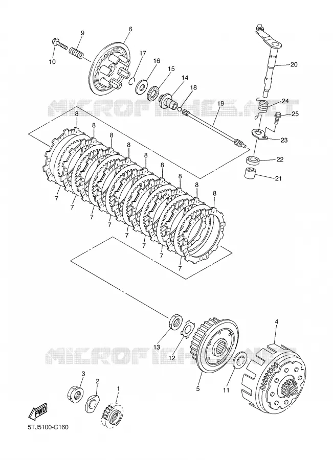 STARTMOTOR KOPPELINGS Yamaha MOTO 450 2004 WRF  WR450FS