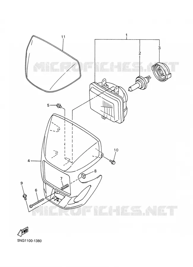 KOPLAMP Yamaha MOTO 450 2004 WRF  WR450FS