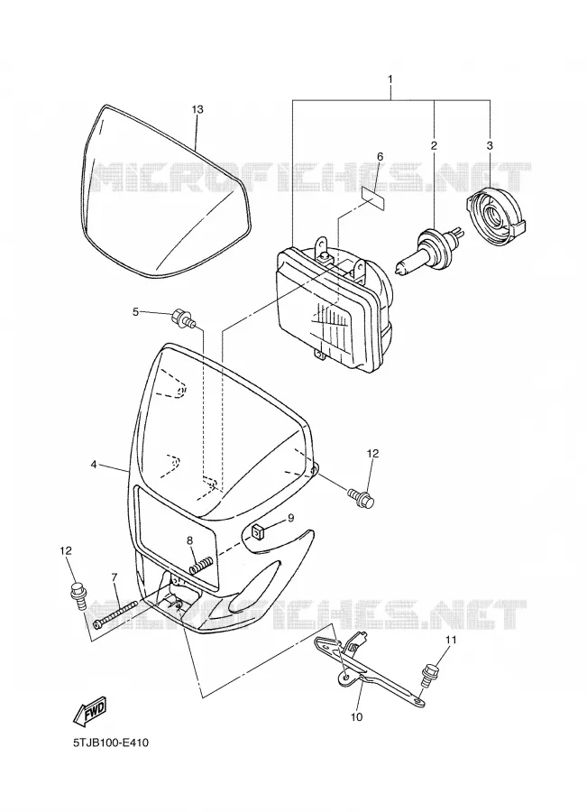 KOPLAMP Yamaha MOTO 450 2006 WRF  WR450FV
