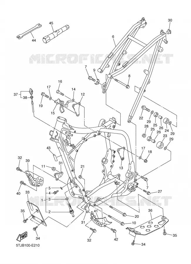 FRAME Yamaha MOTO 450 2006 WRF  WR450FV