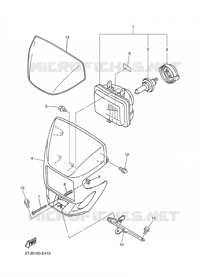 KOPLAMP Yamaha MOTO 450 2006 WRF  WR450FV
