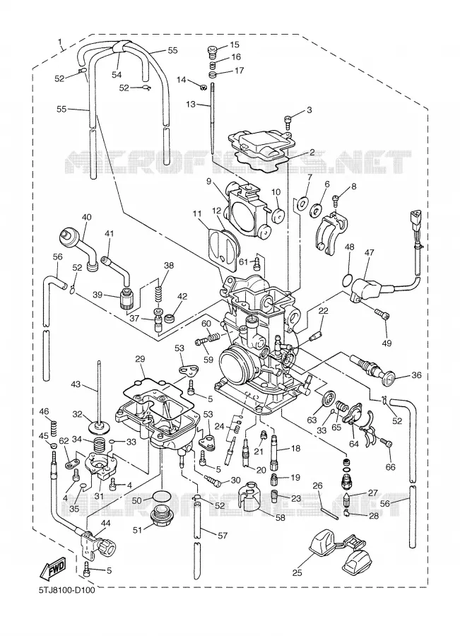 CARBURATEUR  Yamaha MOTO 450 2006 WRF  WR450FV