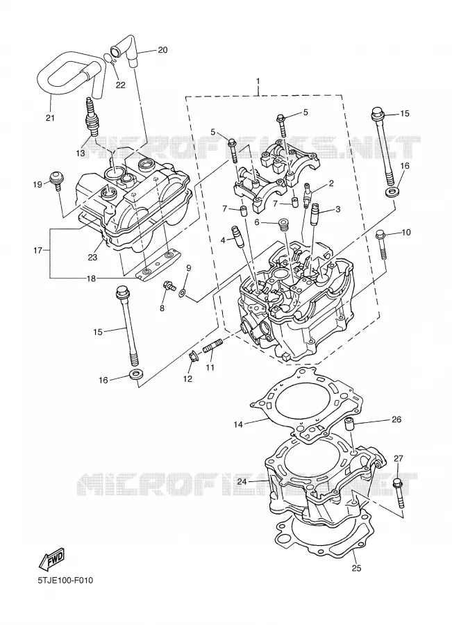CILINDER Yamaha MOTO 450 2007 WRF  WR450FW