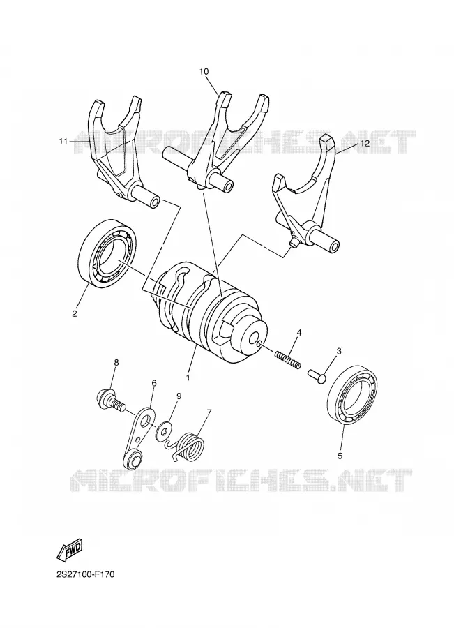 SCHAKELWALS / VORKEN Yamaha MOTO 450 2007 WRF  WR450FW