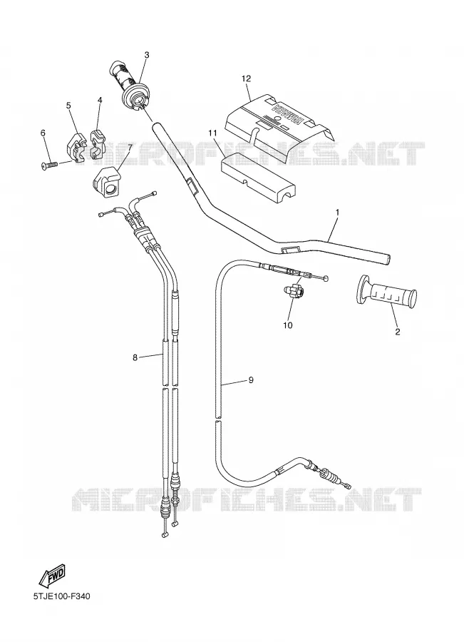 STUUR / KABEL Yamaha MOTO 450 2007 WRF  WR450FW