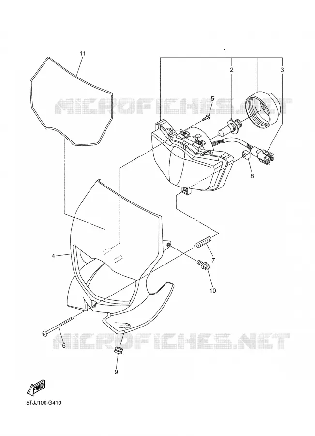KOPLAMP Yamaha MOTO 450 2009 WRF  WR450FY