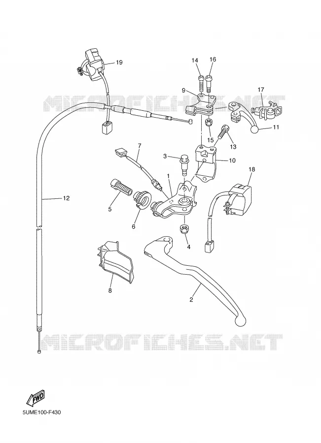 STUURSCHAKELAAR / HEVEL Yamaha MOTO 450 2009 WRF  WR450FY