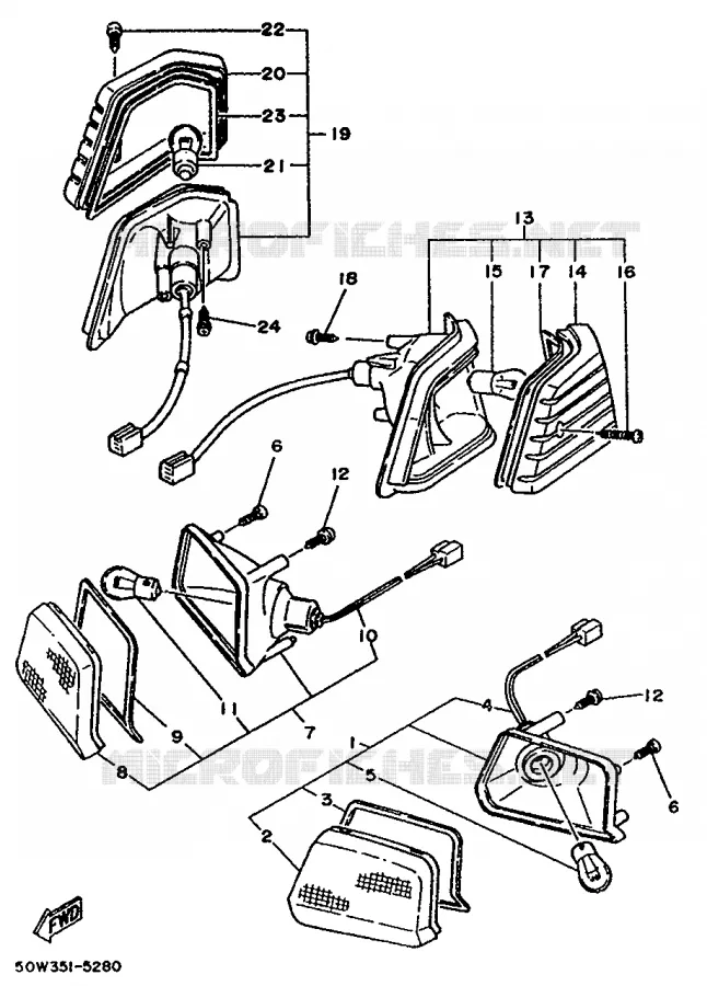 KNIPPERLICHT Yamaha SCOOTER 125 1992 BELUGA  XC125