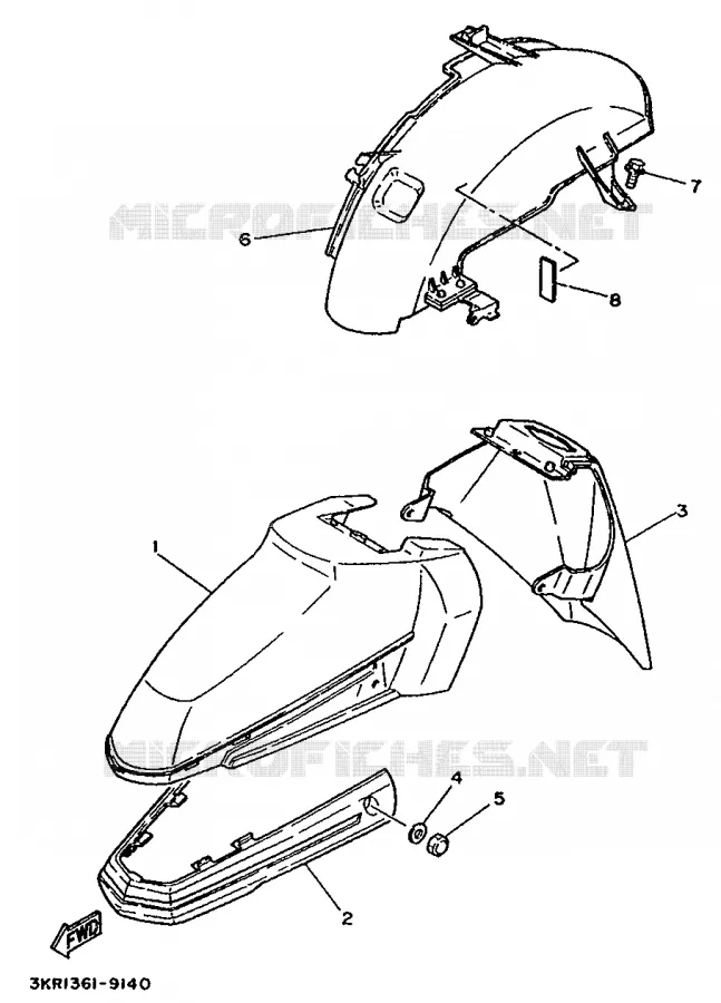 SPATBORD Yamaha SCOOTER 125 1993 BELUGA  XC125