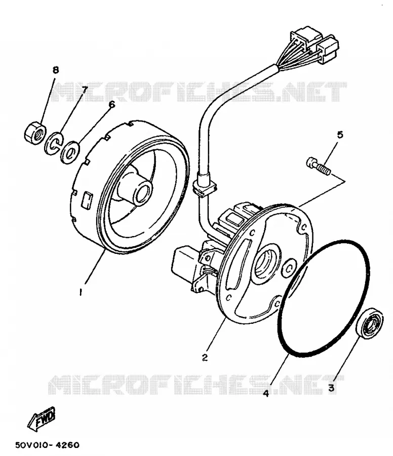 DYNAMO Yamaha SCOOTER 125 1993 BELUGA  XC125
