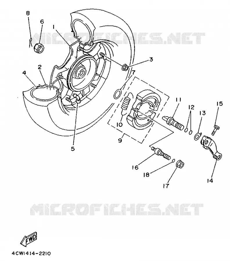 ACHTERWIEL Yamaha SCOOTER 125 1994 XC  XC125