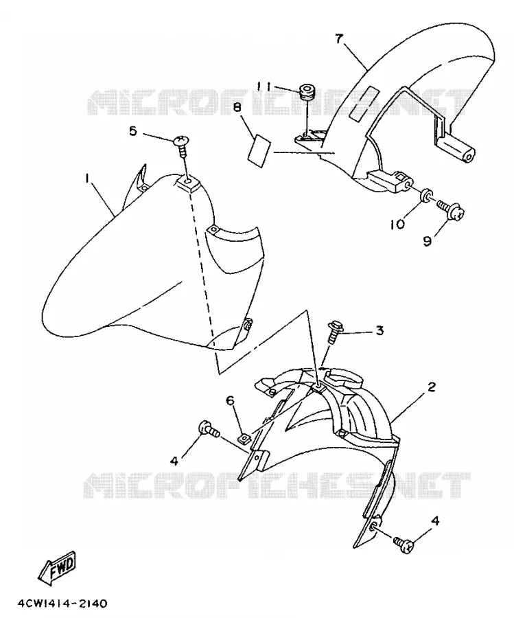 VOORSPATBORD Yamaha SCOOTER 125 1994 XC  XC125