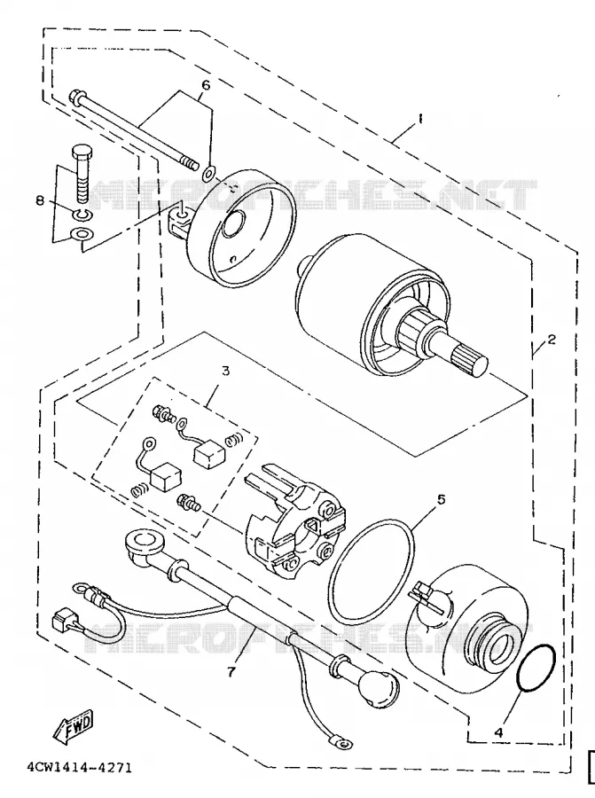 STARTMOTOR Yamaha SCOOTER 125 1995 BELUGA  XC125