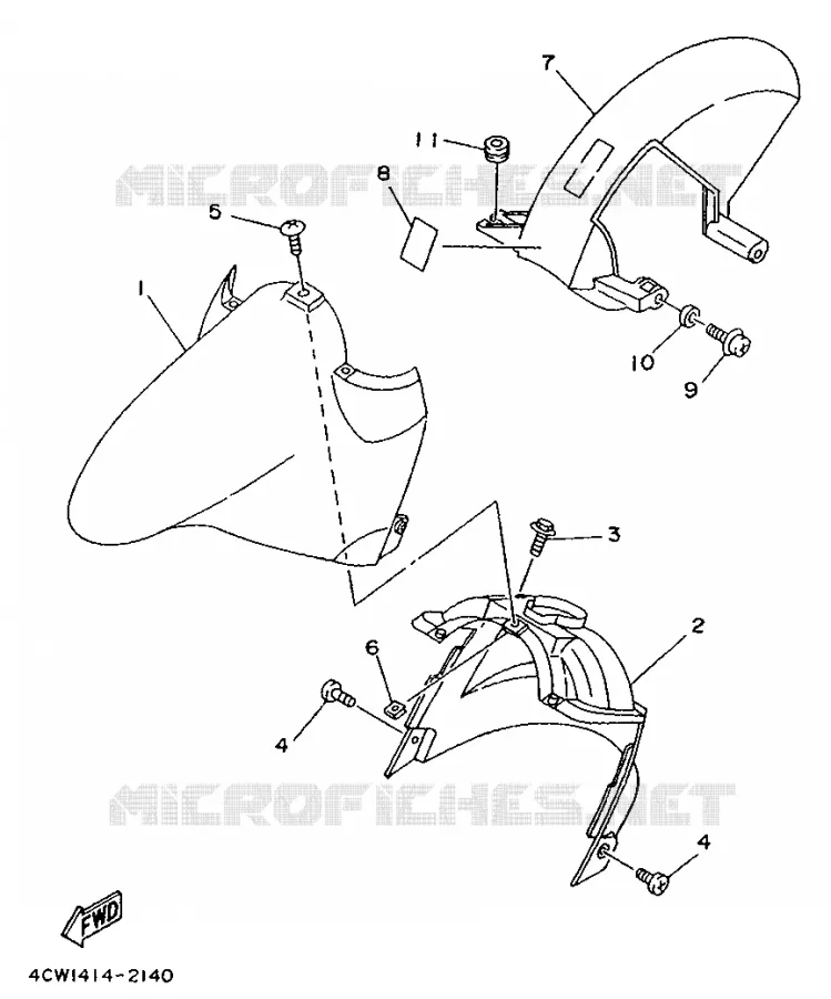 VOORSPATBORD Yamaha SCOOTER 125 1995 XC  XC125
