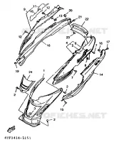 ZIJKUIPDEEL voor Yamaha XC125 1996