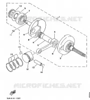 KRUKAS / ZUIGER voor Yamaha XC125 1996