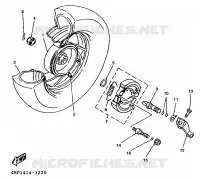 ACHTERWIEL voor Yamaha XC125 1996