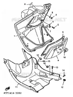 BEENSCHERM voor Yamaha XC125 1996