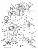 CILINDERKOP voor Yamaha XC125 1998