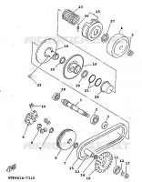 STARTMOTOR KOPPELINGS voor Yamaha XC125 1998