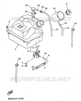 BENZINE TANK voor Yamaha XC125 1998