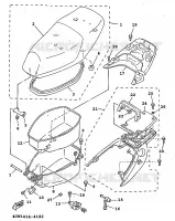 ZADEL / BAGAGE REK voor Yamaha XC125 1998
