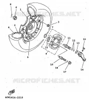 ACHTERWIEL voor Yamaha XC125 1998