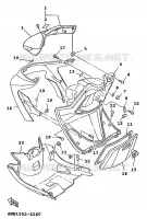 BEENSCHERM voor Yamaha XC125 1998