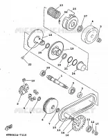 STARTMOTOR KOPPELINGS voor Yamaha XC125 1998
