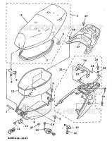 ZADEL / BAGAGE REK voor Yamaha XC125 1998