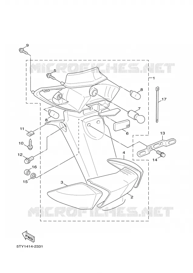 ACHTERLICHT Yamaha SCOOTER 125 2004 CYGNUS  XC125