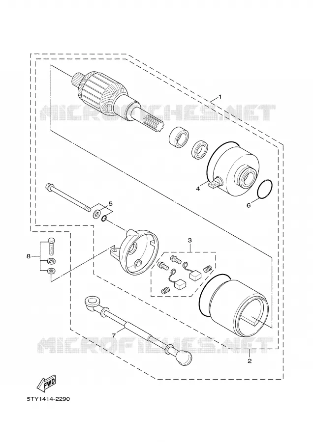 STARTMOTOR Yamaha SCOOTER 125 2005 CYGNUS  XC125