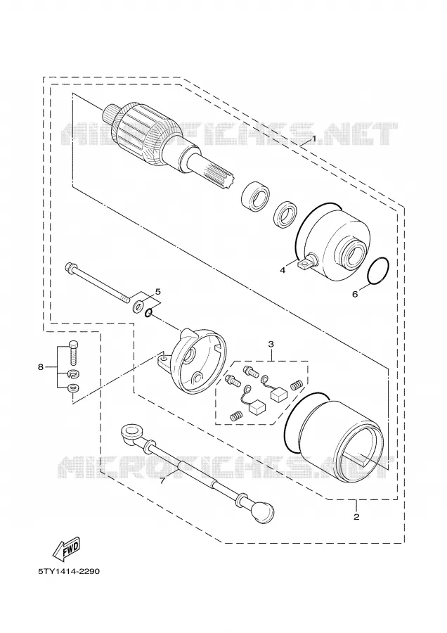 STARTMOTOR Yamaha SCOOTER 125 2005 CYGNUS  XC125