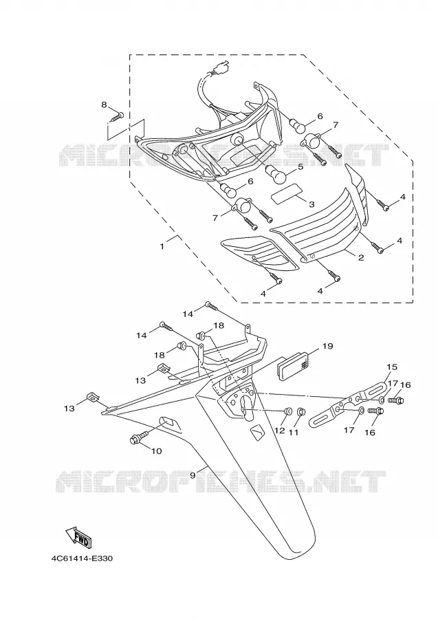 ACHTERLICHT Yamaha SCOOTER 125 2008 CYGNUS  XC125
