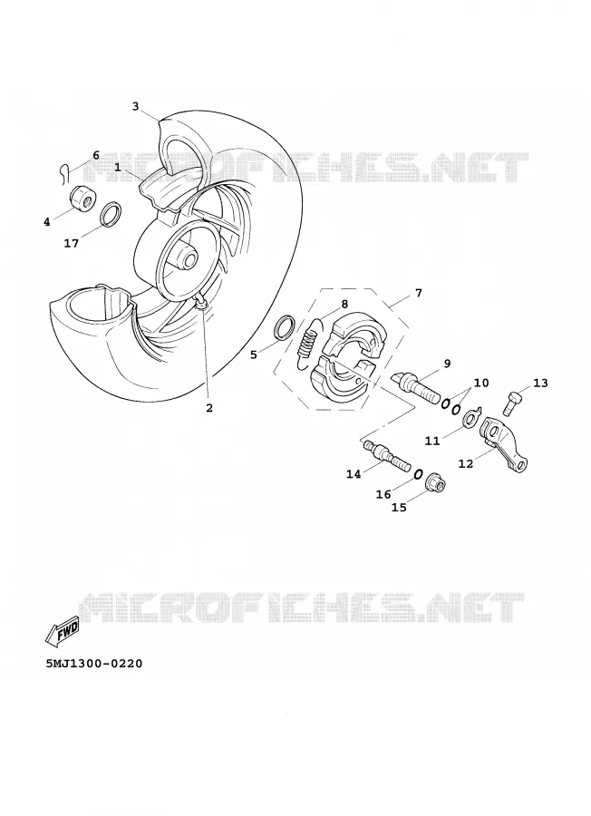 ACHTERWIEL Yamaha SCOOTER 125 2001 CYGNUS  XC125F