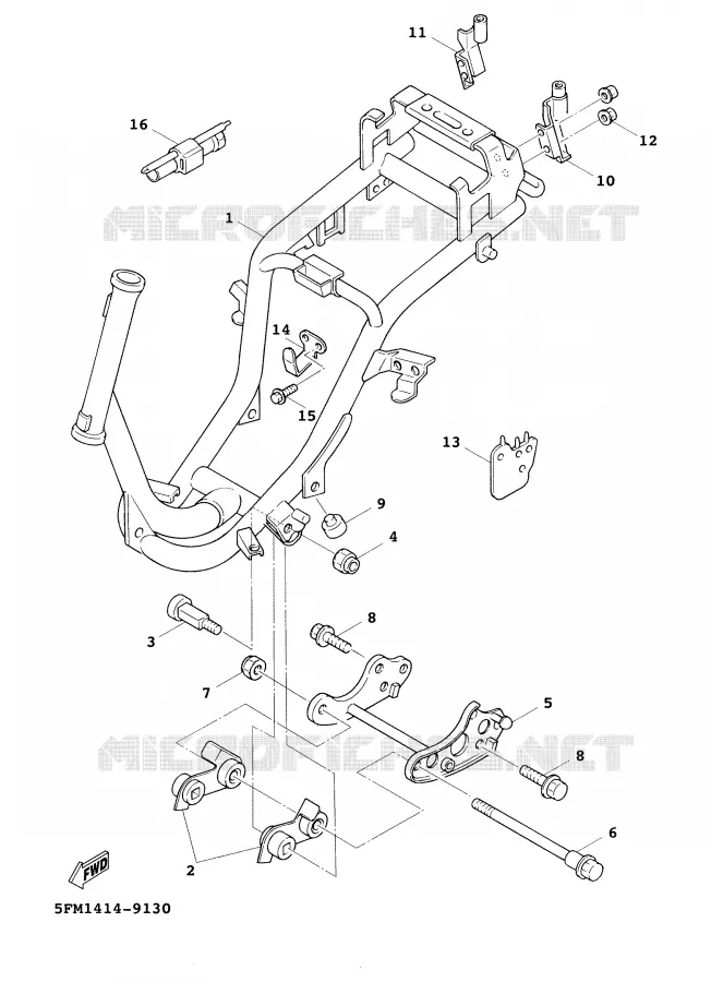 FRAME Yamaha SCOOTER 125 2001 CYGNUS  XC125F
